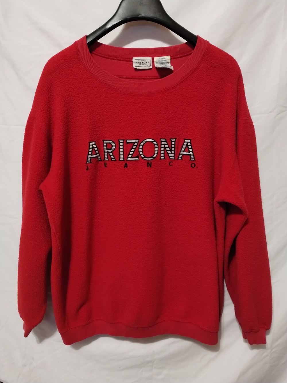 Arizona Jean Company Red Crewneck Logo Sweatshirt Vintage 1990's